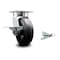 Service Caster 6 Inch Kingpinless Rubber on Steel Wheel Caster with Brake and Swivel Lock SCC SCC-KP30S620-RSR-SLB-BSL - alternate 1